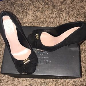 Vince Camuto Black Suede Dress Shoes